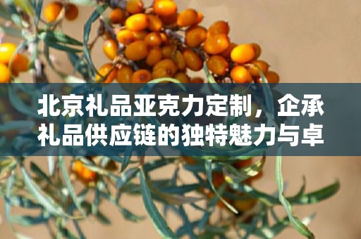 北京礼品亚克力定制，企承礼品供应链的独特魅力与卓越服务